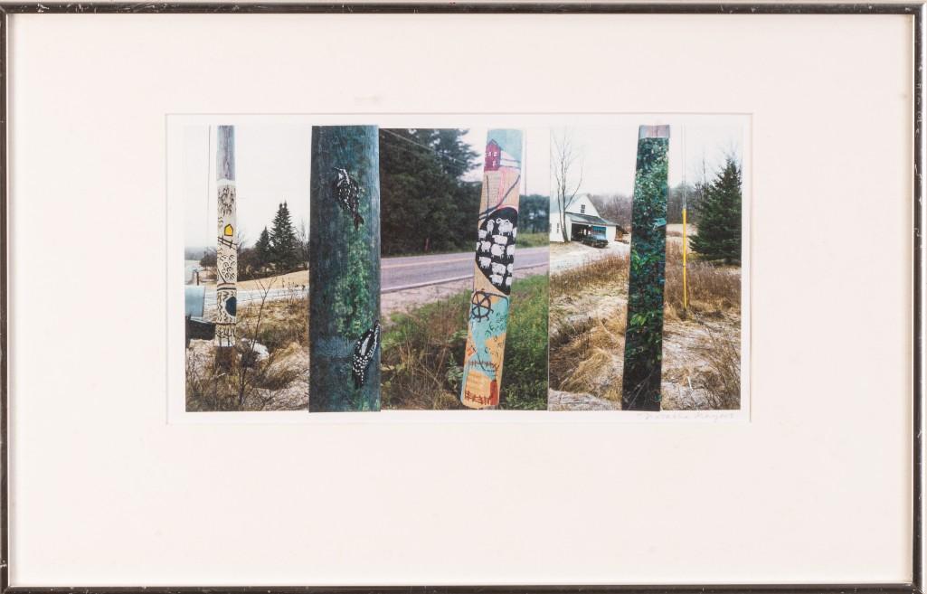 Natasha Mayers. Collage, Whitefield, Maine.: Photo collage on paper. Pencil signed l.r. Detailed condition reports are available upon request. Due to the current stay at home order, in-person preview will not be available until May 1 Items may b