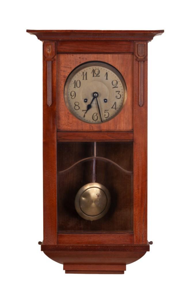 German Uhren-Goldwaren Wall Clock.: Height 28 inches.