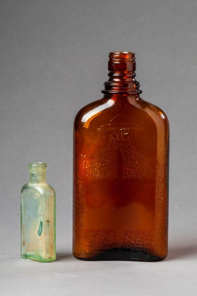 Blanton Distilleries KY Rip Van Winkle Whiskey Bottle.: Height 8 1/2 inches, together with a three in one oil bottle, height 4 inches.