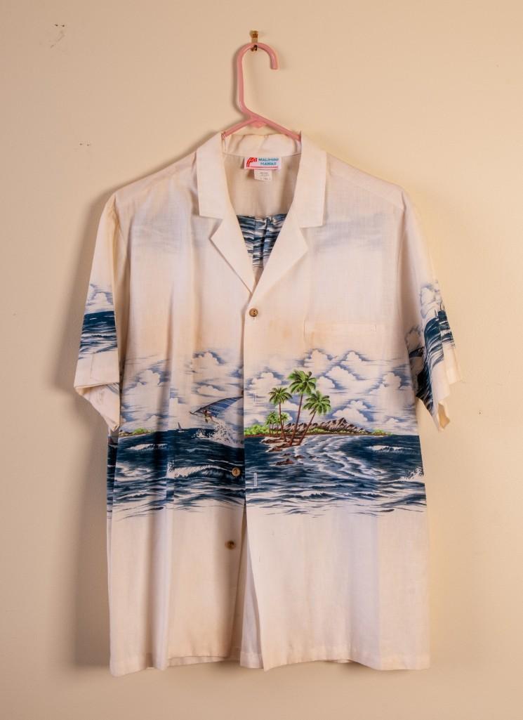 Vintage Malihini Hawaiian Shirt and Shorts.: 100% cotton, size L.