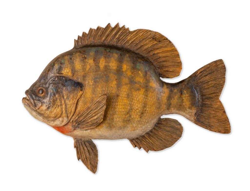 J. Peterson Bluegill Carving.: Length 10 inches.