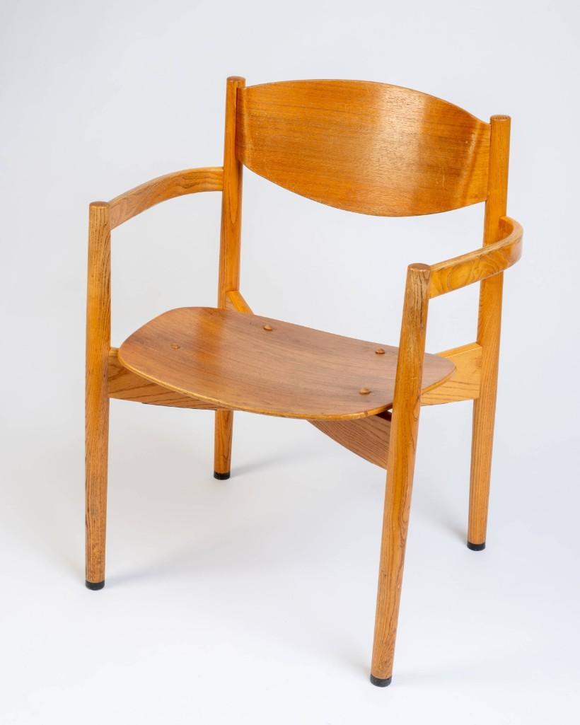 Jens Risom Armchair, c. 1960.: Signed, with partial Risom label, seat height 17 1/2 inches.