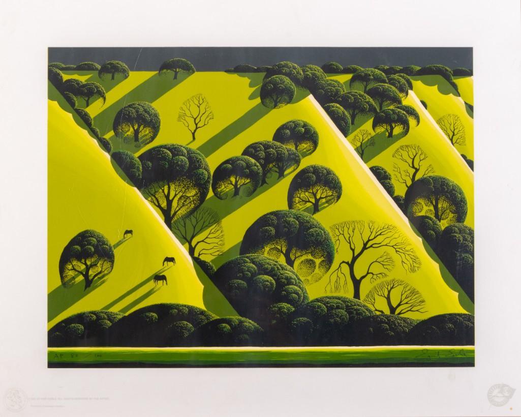 Eyvind Earle. Live Oak Country.: Image Size: 16 3/4"x22 1/4" Serigraph Edition Size: 200