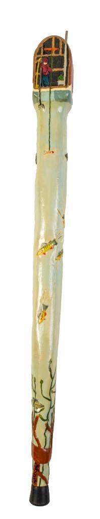 "Fish Shanty" Contemporary Folk Art Carving. (1 of 4)