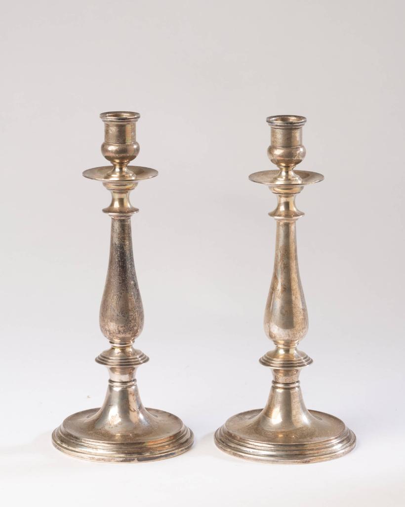Pair of Gorham Weighted Sterling Candlesticks. (1 of 2)