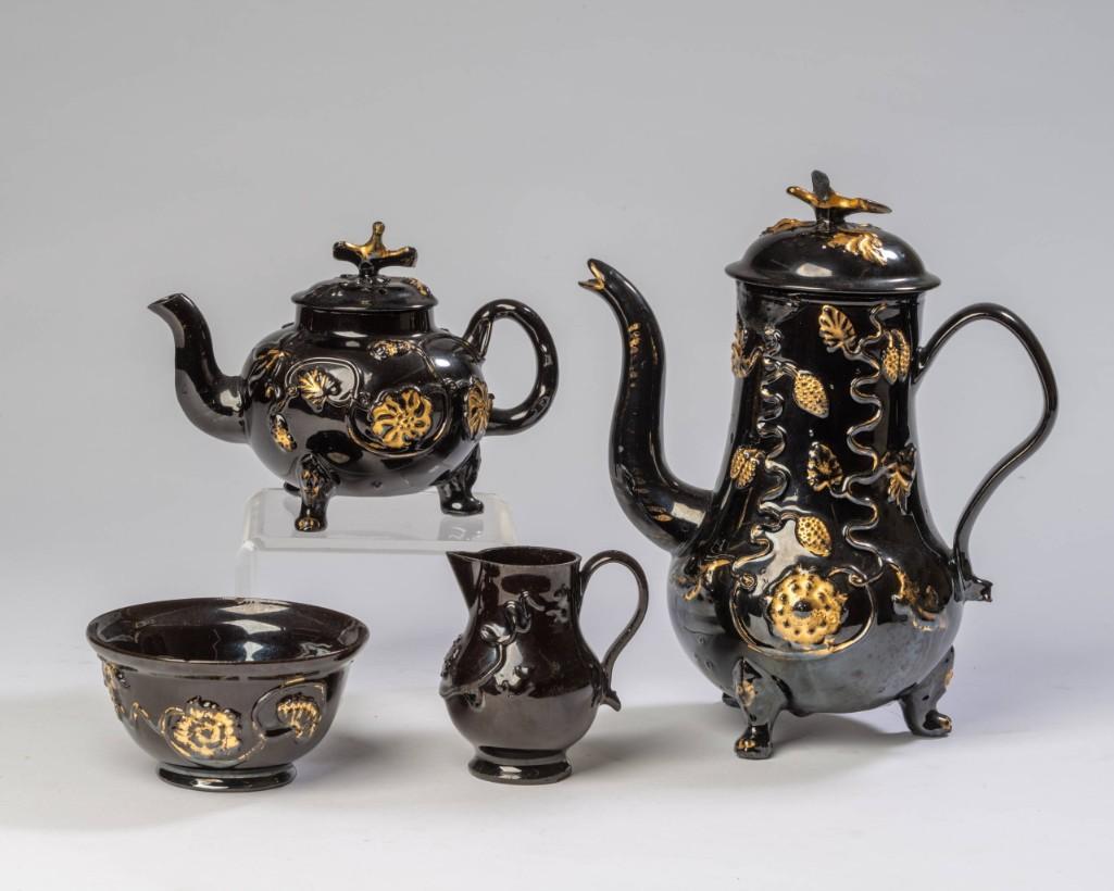 English Jackfield Part Tea Service, 18th Century. (1 of 3)
