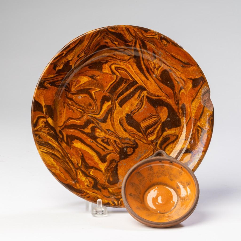 Staffordshire Solid Agate Plate, 1750-70. (1 of 2)