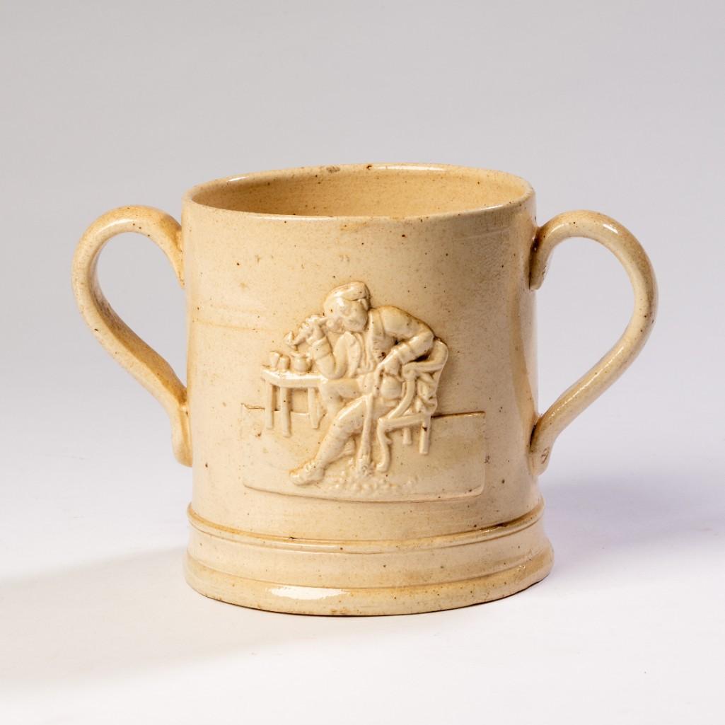 English Earthenware Turned Loving Cup, Nineteenth (1 of 3)