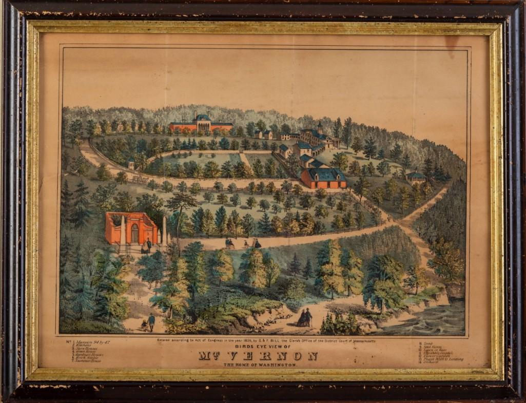 G. & F. Bill. Bird's Eye View of Mt. Vernon. (1 of 4)