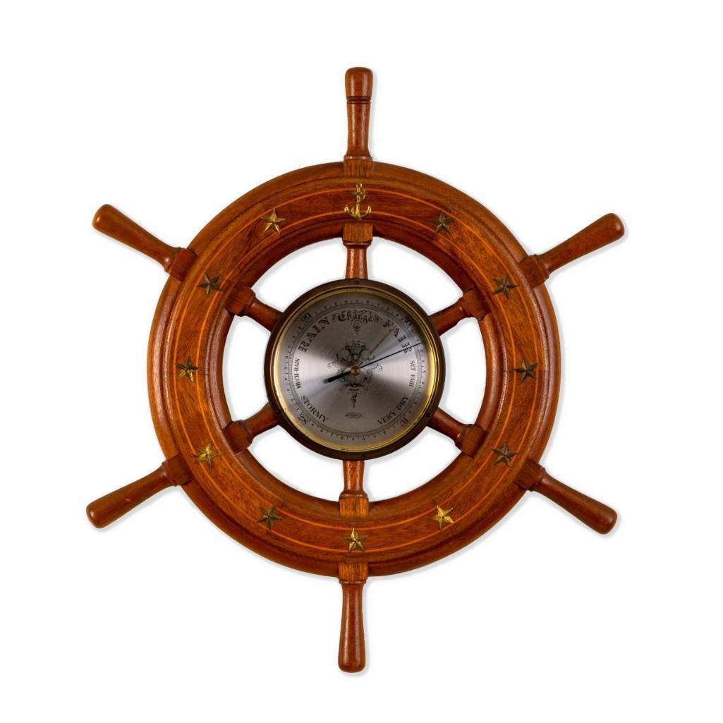 Vintage Ships Wheel Barometer (1 of 2)