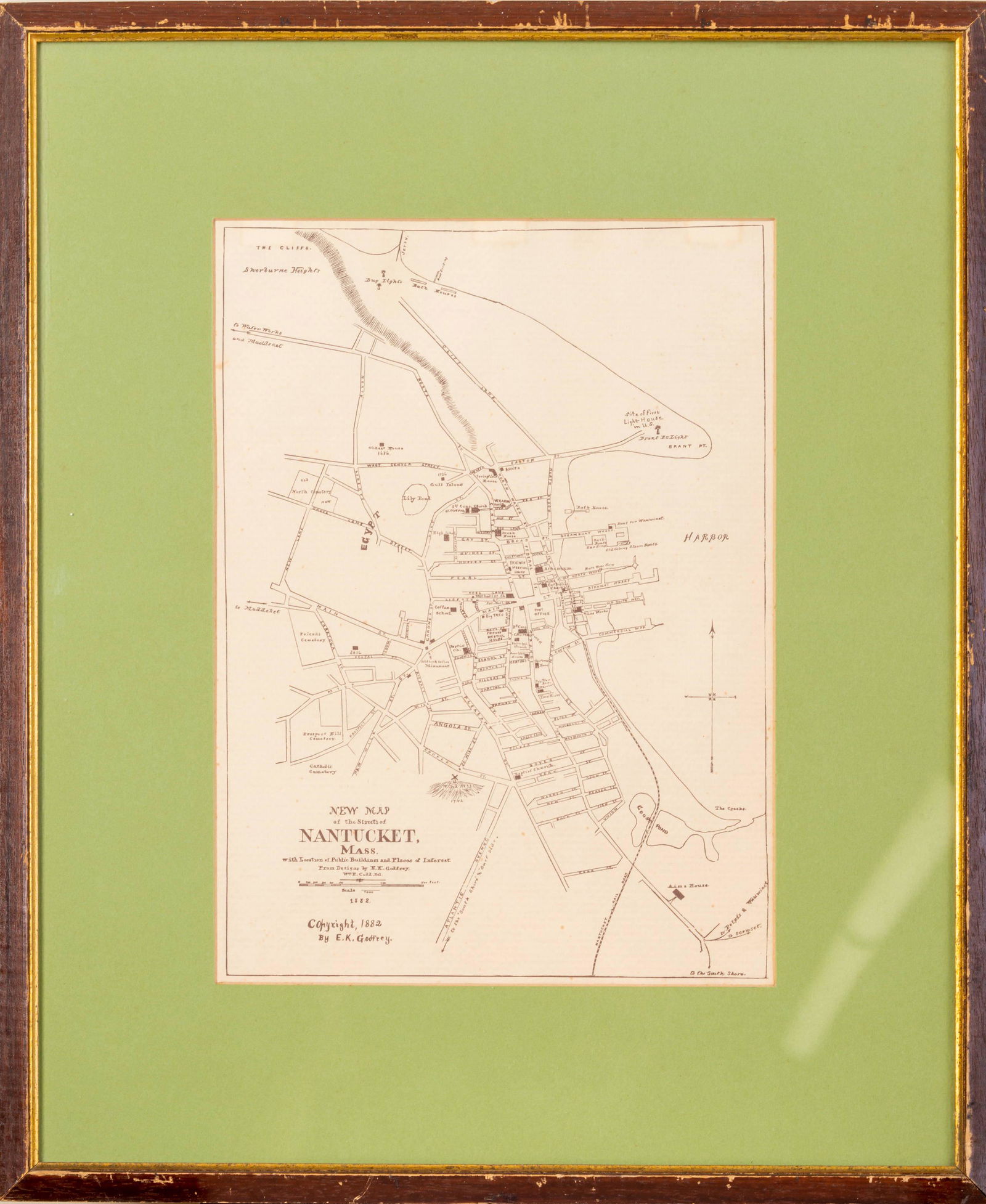 E.K. Godfrey 1882 Map of Nantucket. (1 of 4)
