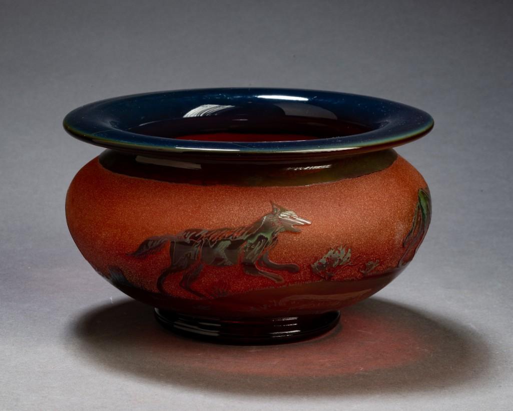 Ryszard Ramsk Etched Glass Bowl. (1 of 4)