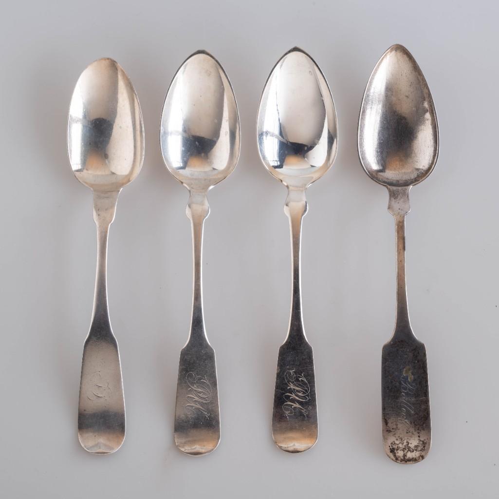 Four Coin Silver Spoons. (1 of 2)