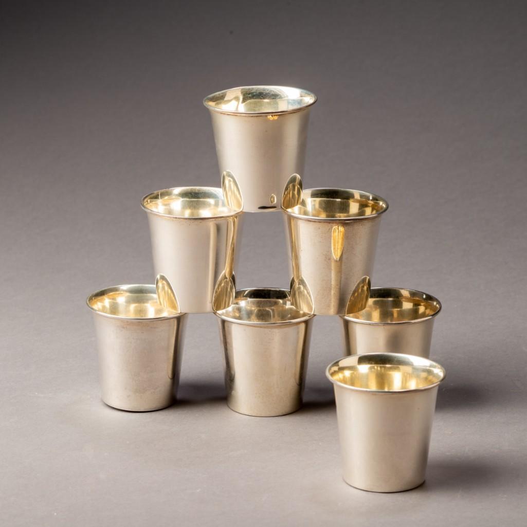 Seven Sterling Silver Jiggers. (1 of 3)