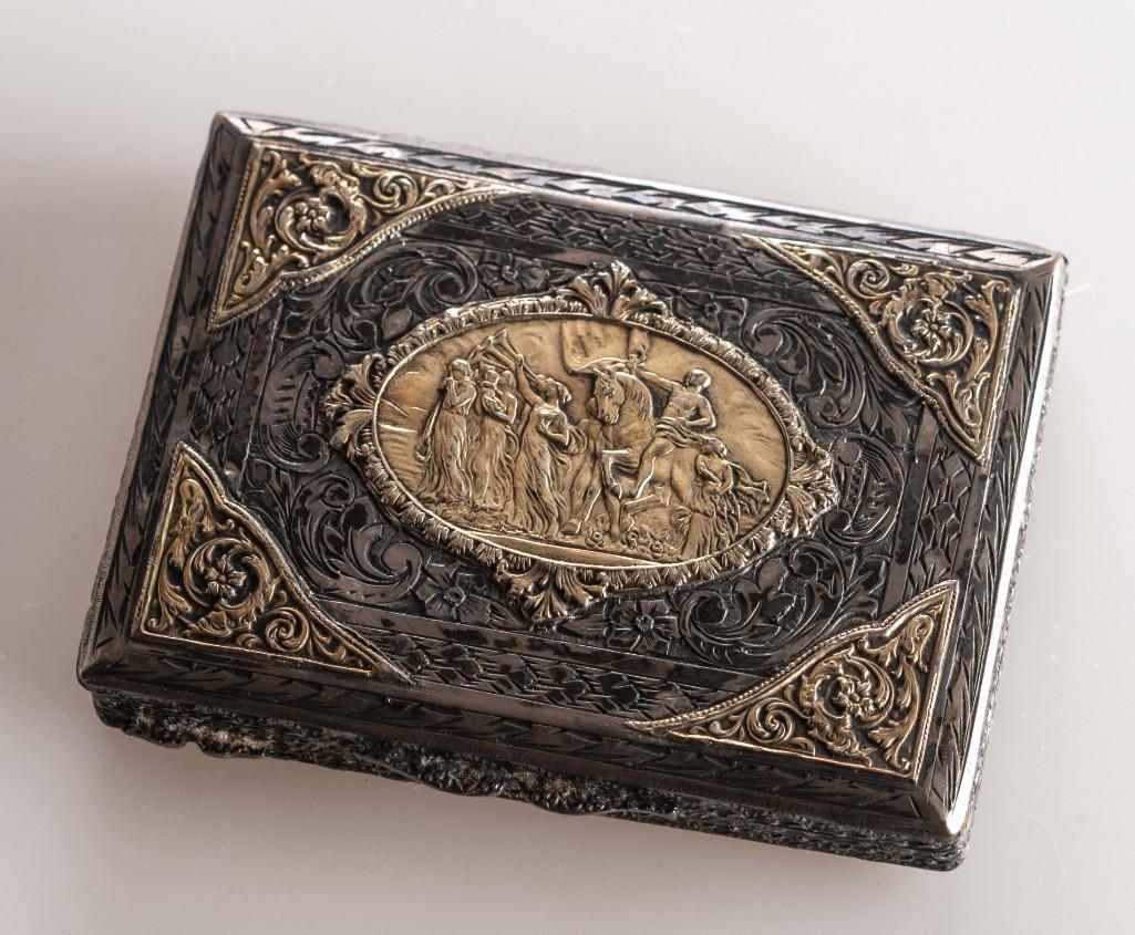 Continental Silver and Gilt Box. (1 of 2)