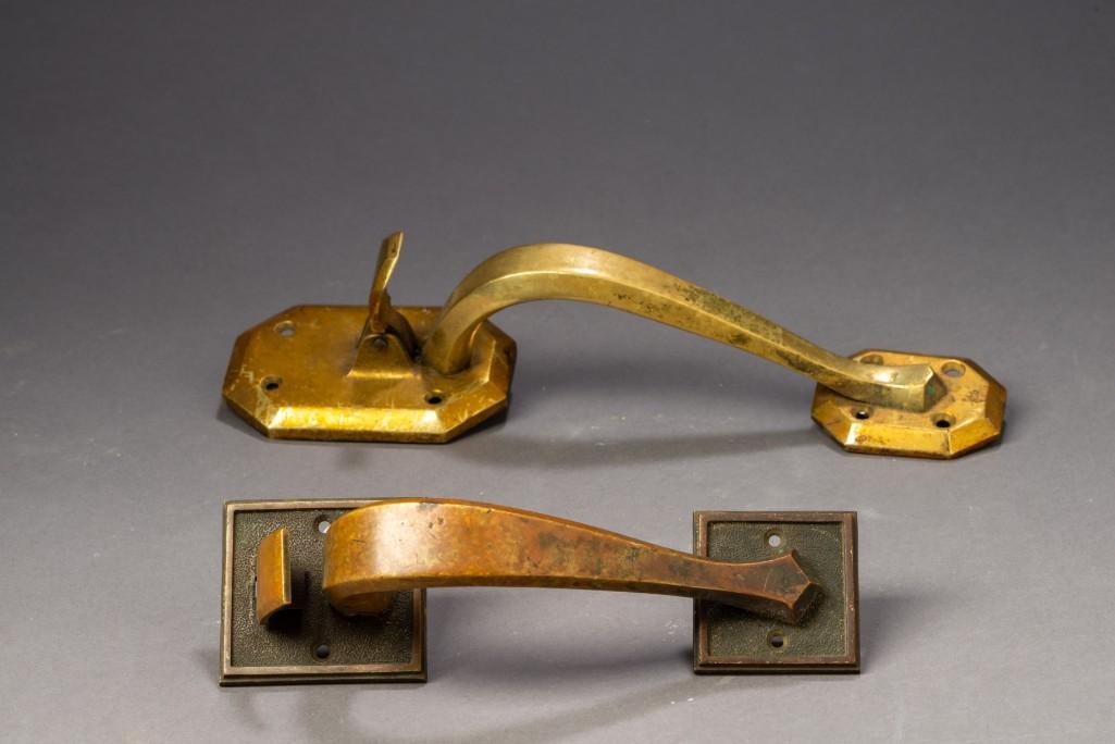 Two Brass Door Handles. (1 of 1)