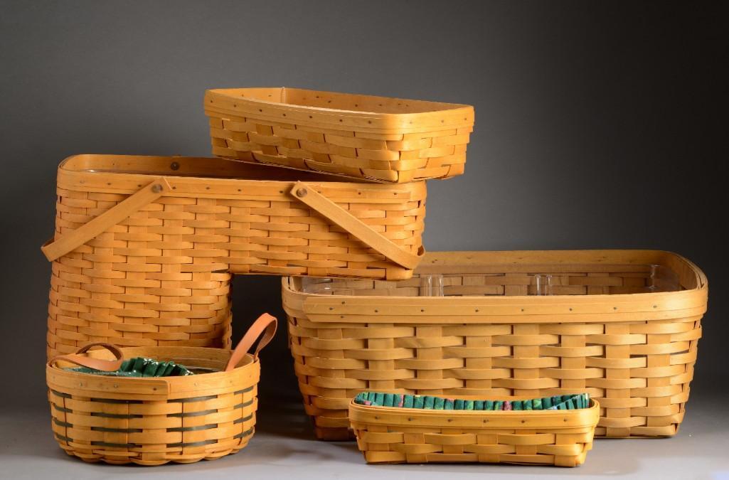 Five Longaberger Baskets. (1 of 1)