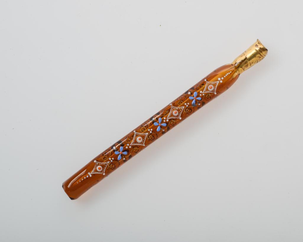Glass Lachrymatory Tear Catcher Bottle.: Length 6.5 inches.