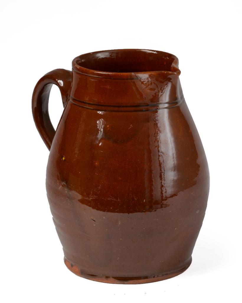American Redware Pitcher. (1 of 4)
