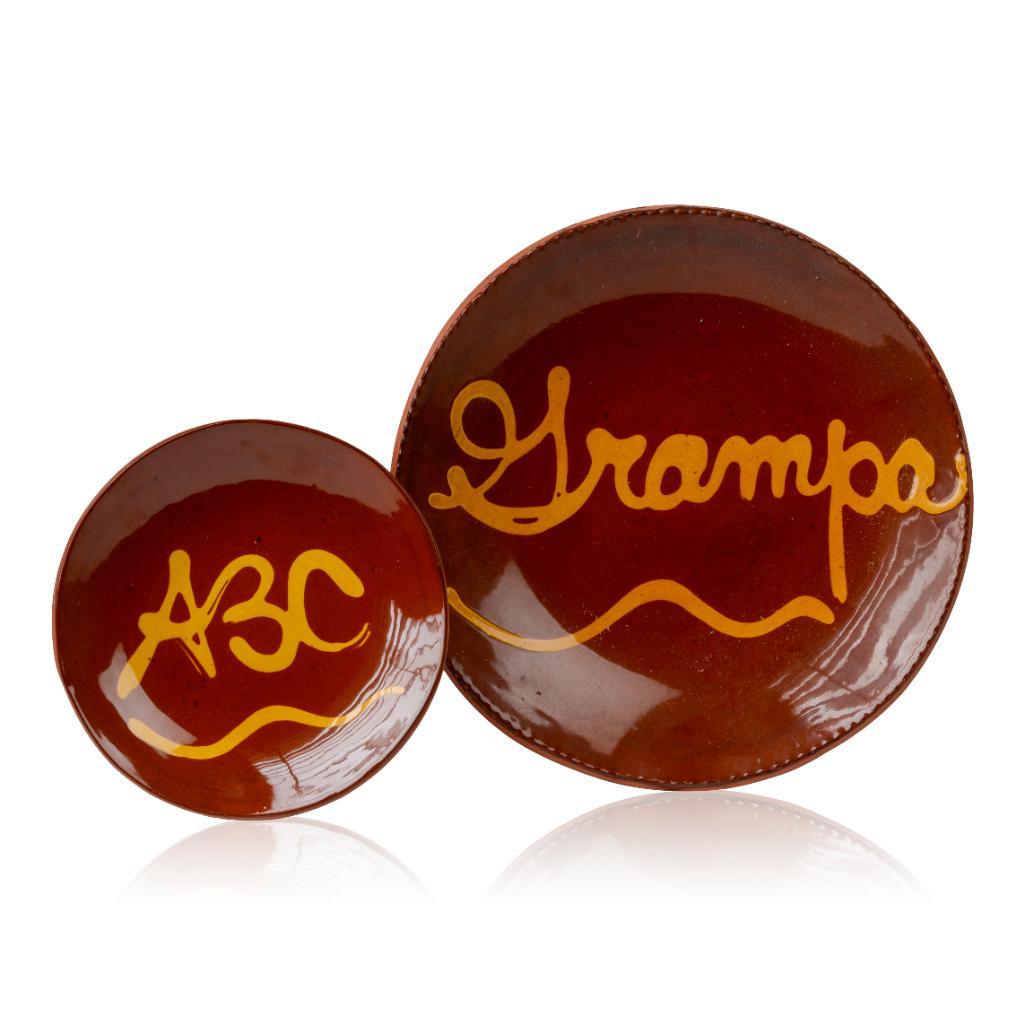 Two Contemporary Redware Plates. (1 of 2)