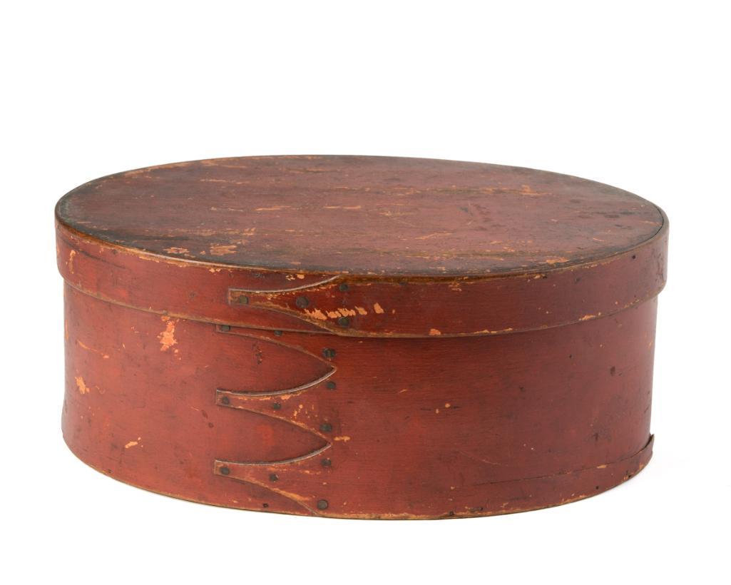 Shaker Box in Red Paint. (1 of 5)