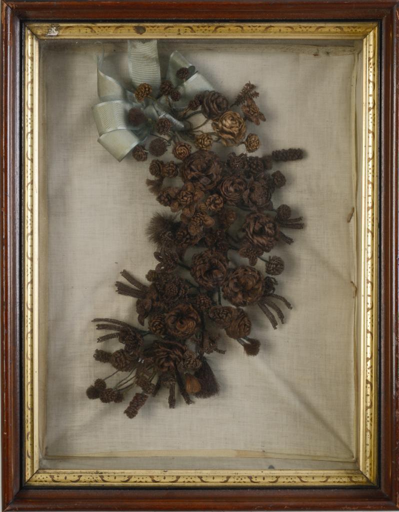 Victorian Woven Hair Mourning Wreath. (1 of 3)