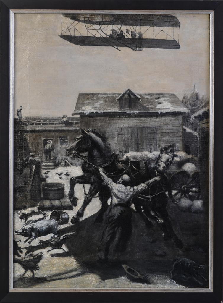 Biplane Illustration Painting. (1 of 3)