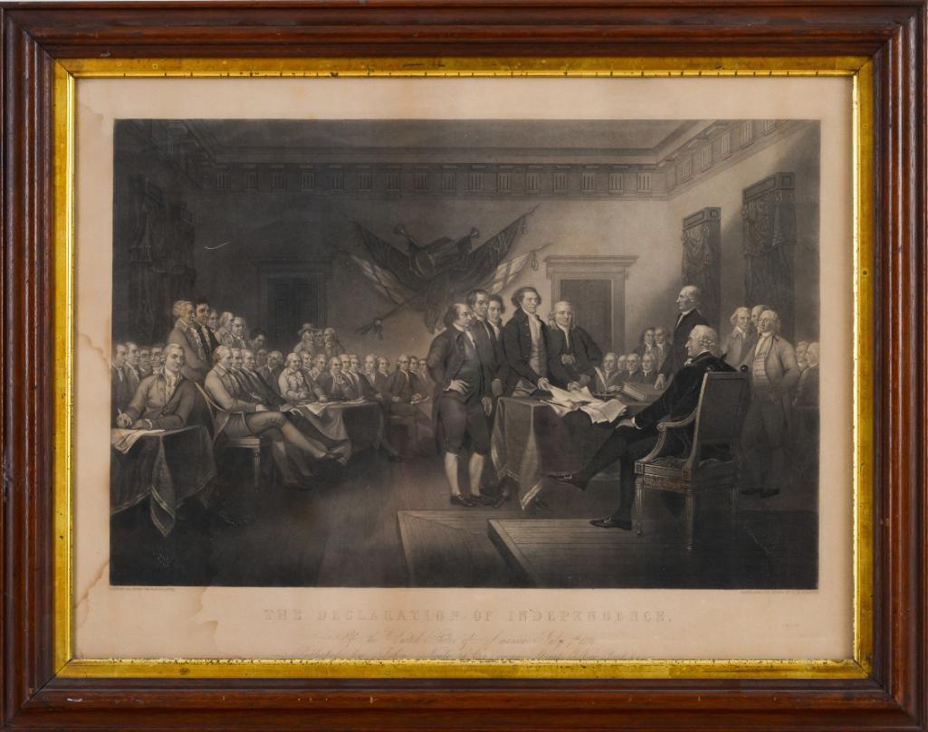 Declaration of Independence Steel Engraving. (1 of 1)