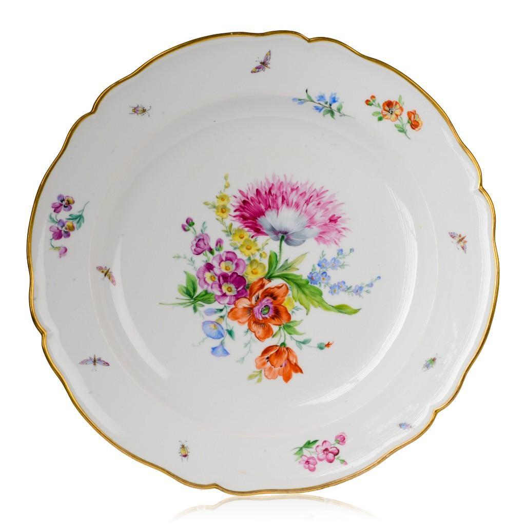 19th c. KPM Hand Painted Porcelain Floral Charger. (1 of 3)