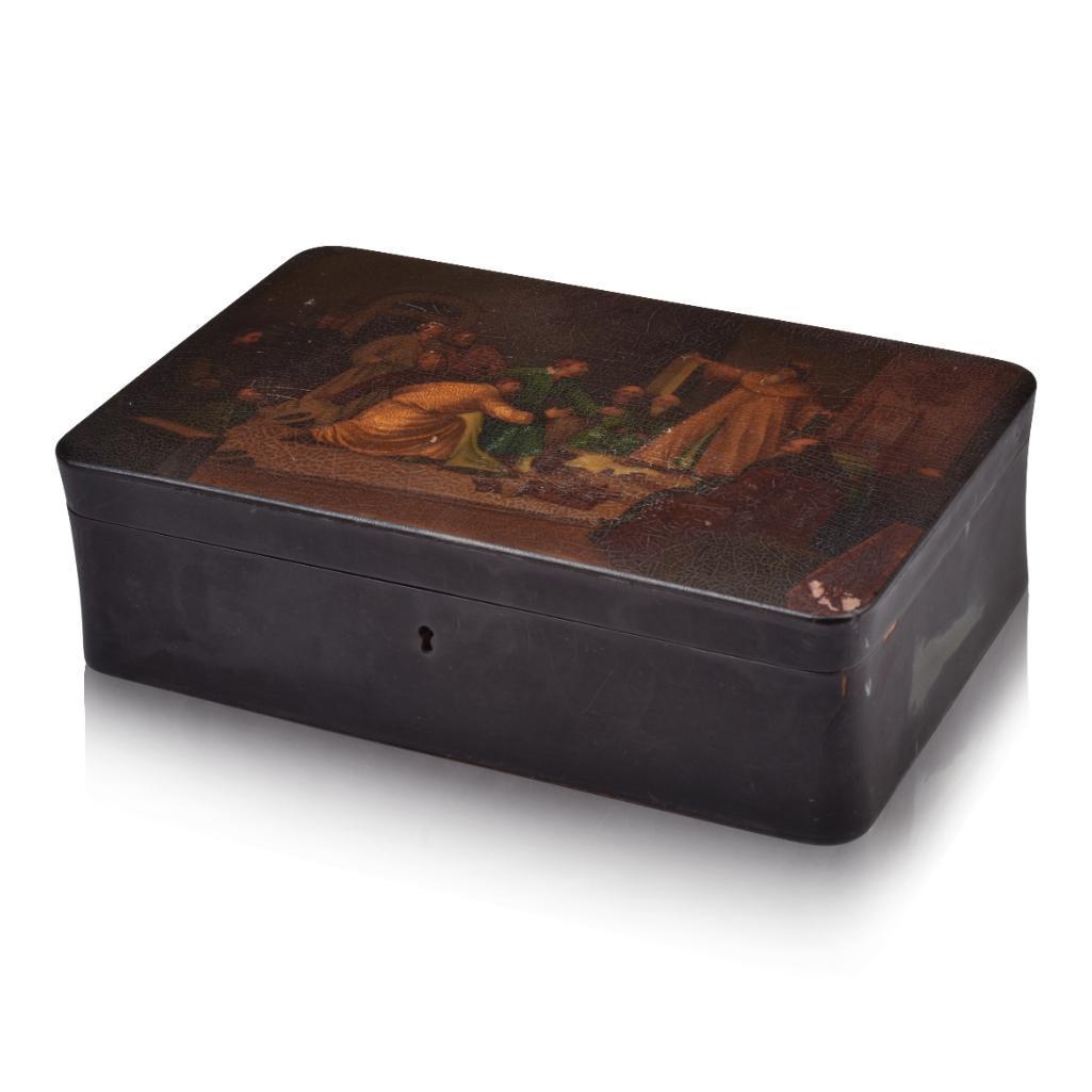 Large 19th c. Russian Lacquer Box (1 of 5)