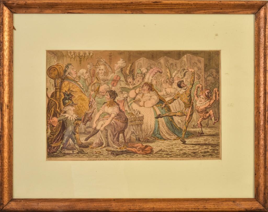 James Gillray Hand Colored Engraving (1 of 2)
