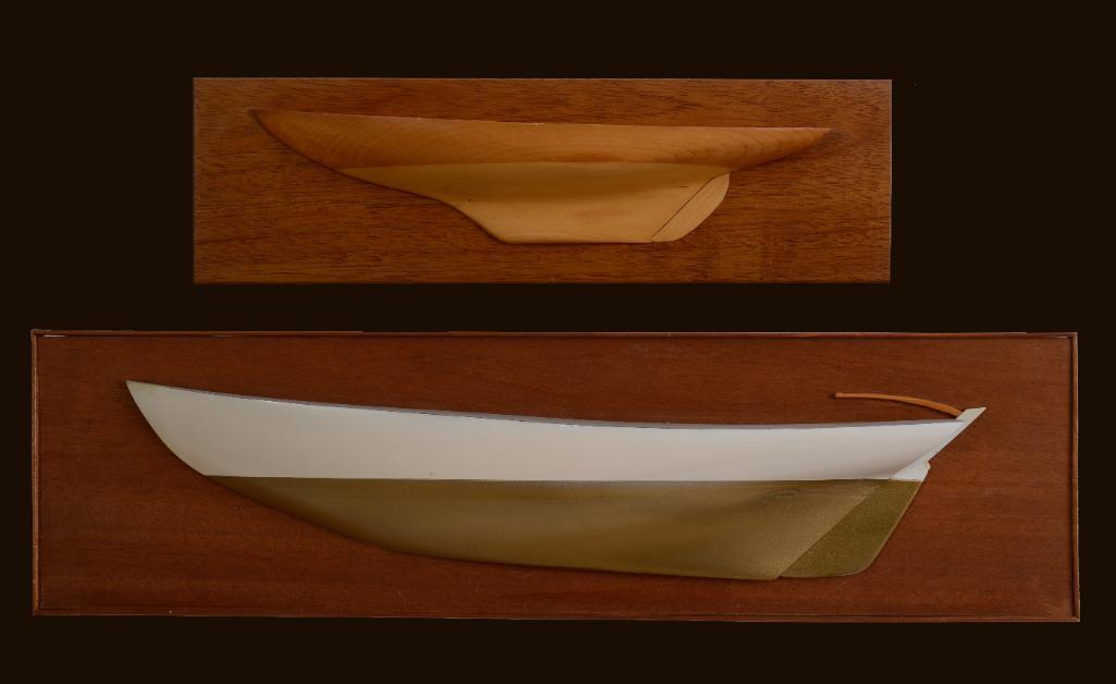 Two Contemporary Half Hull Models. (1 of 6)