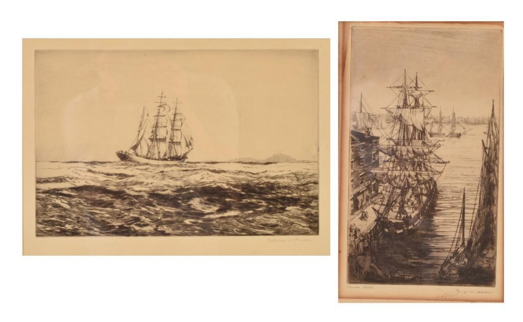 Two Nautical Etchings. (1 of 5)