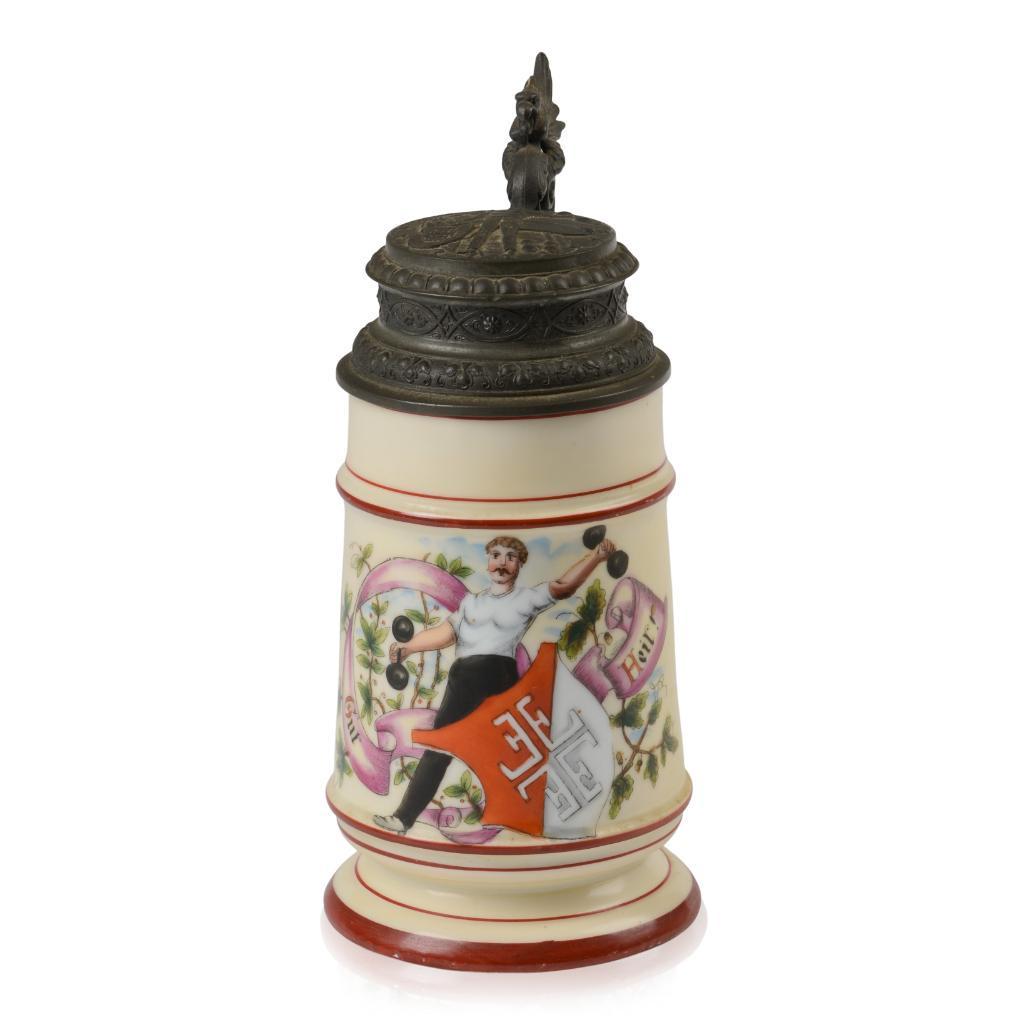 German 1/2 Liter Turner Lithophane Stein. (1 of 7)