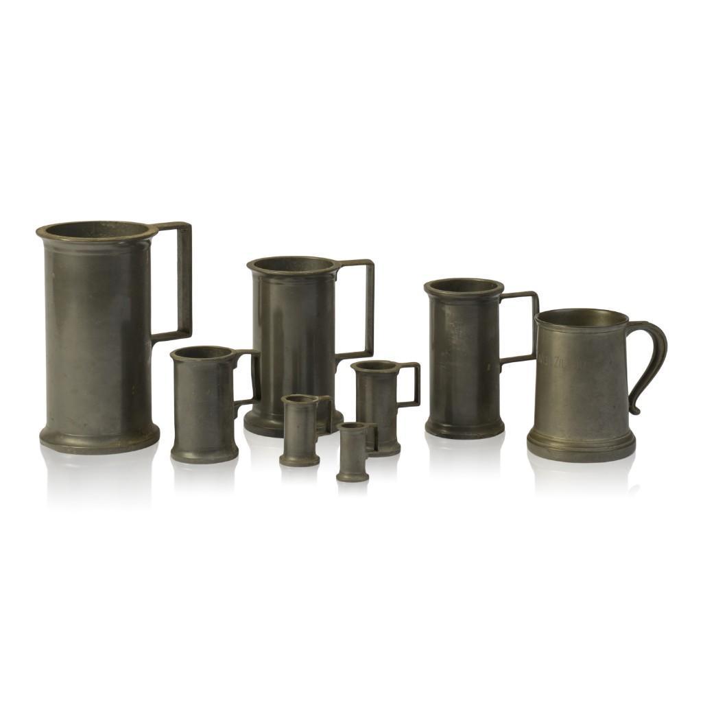 Group of Graduated Pewter Measures. (1 of 4)