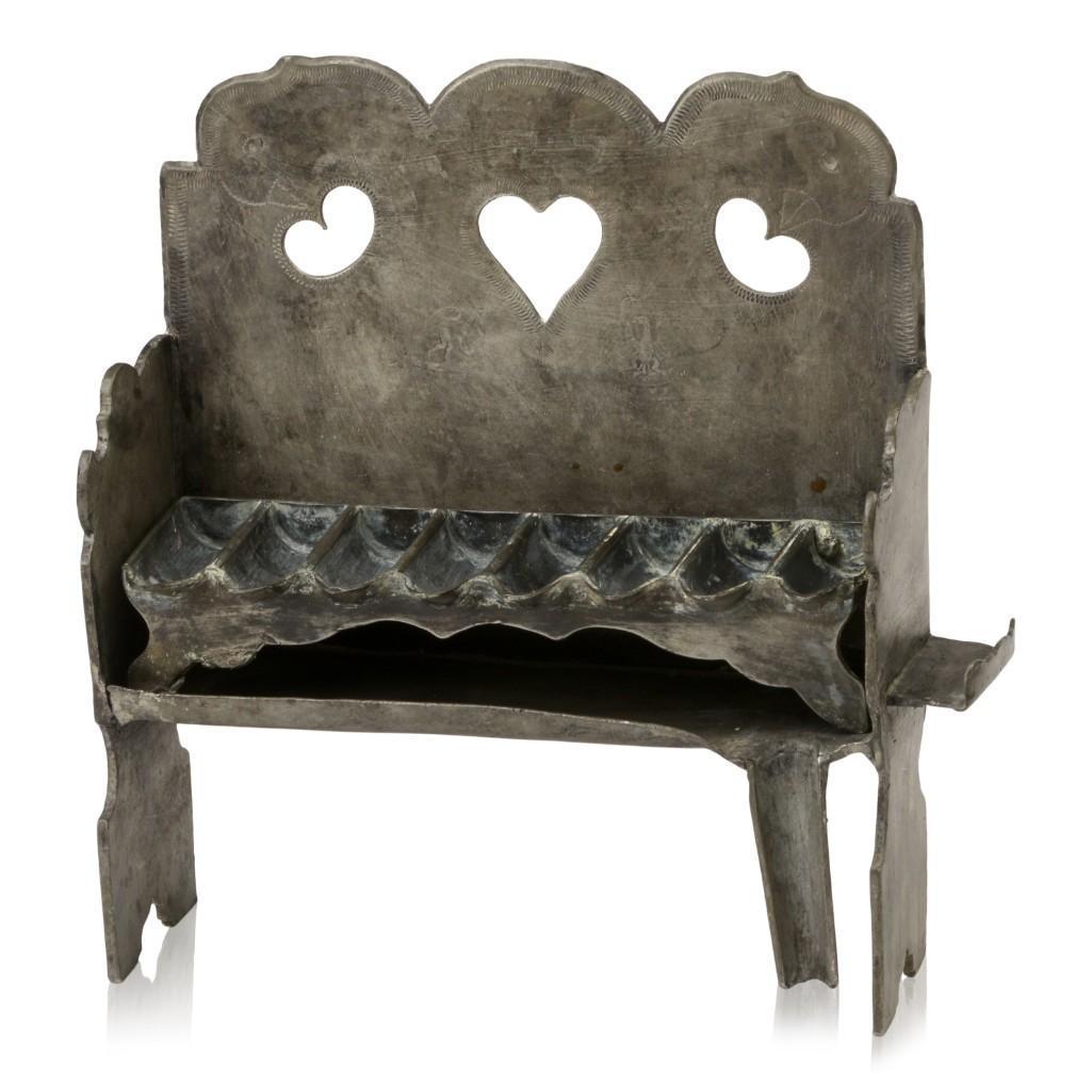 18th c. German Pewter Menorah. (1 of 4)