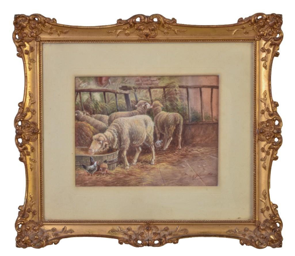 Henri De le Coeuillerie. Barnyard Scene. (1 of 4)