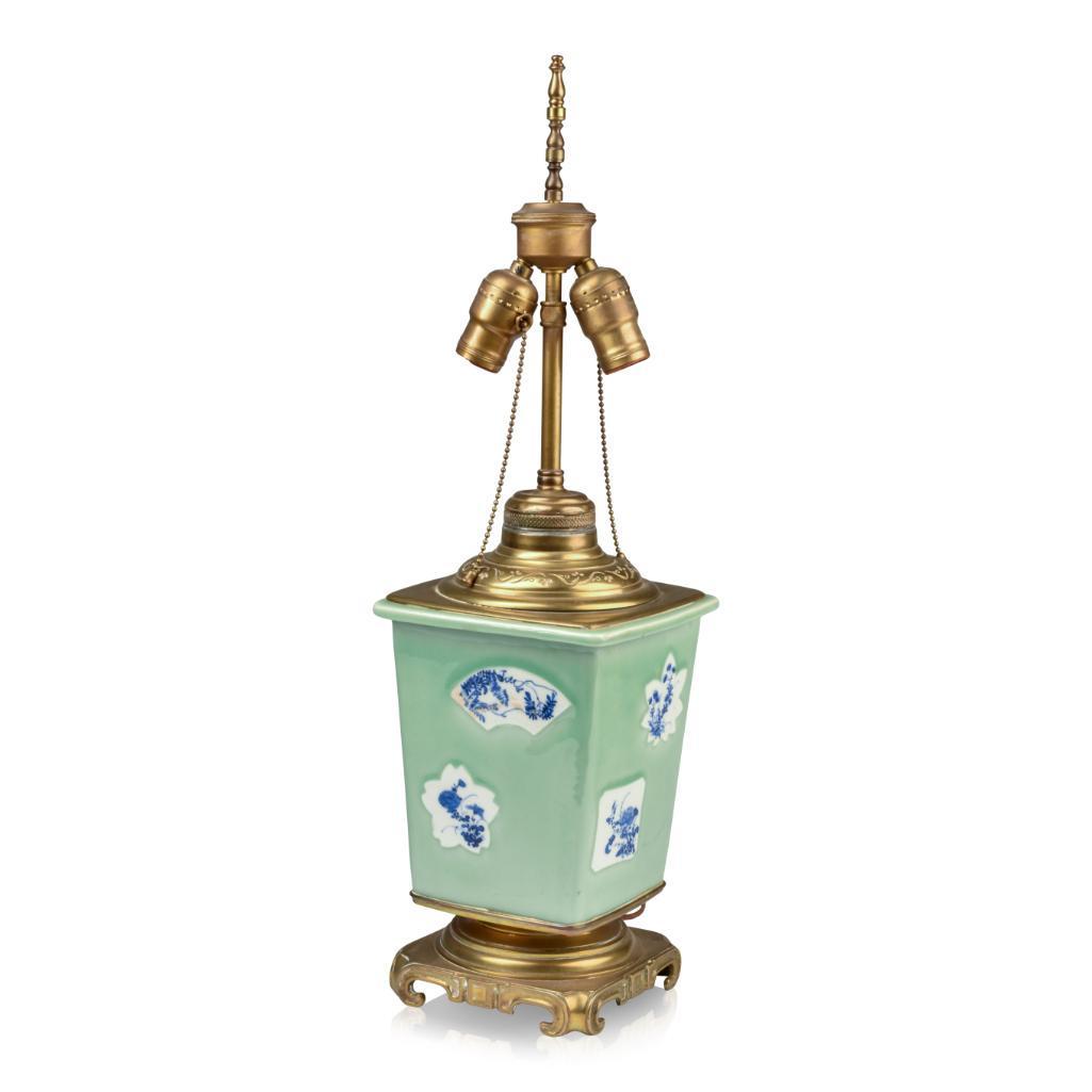 Asian Celadon Lamp. (1 of 3)