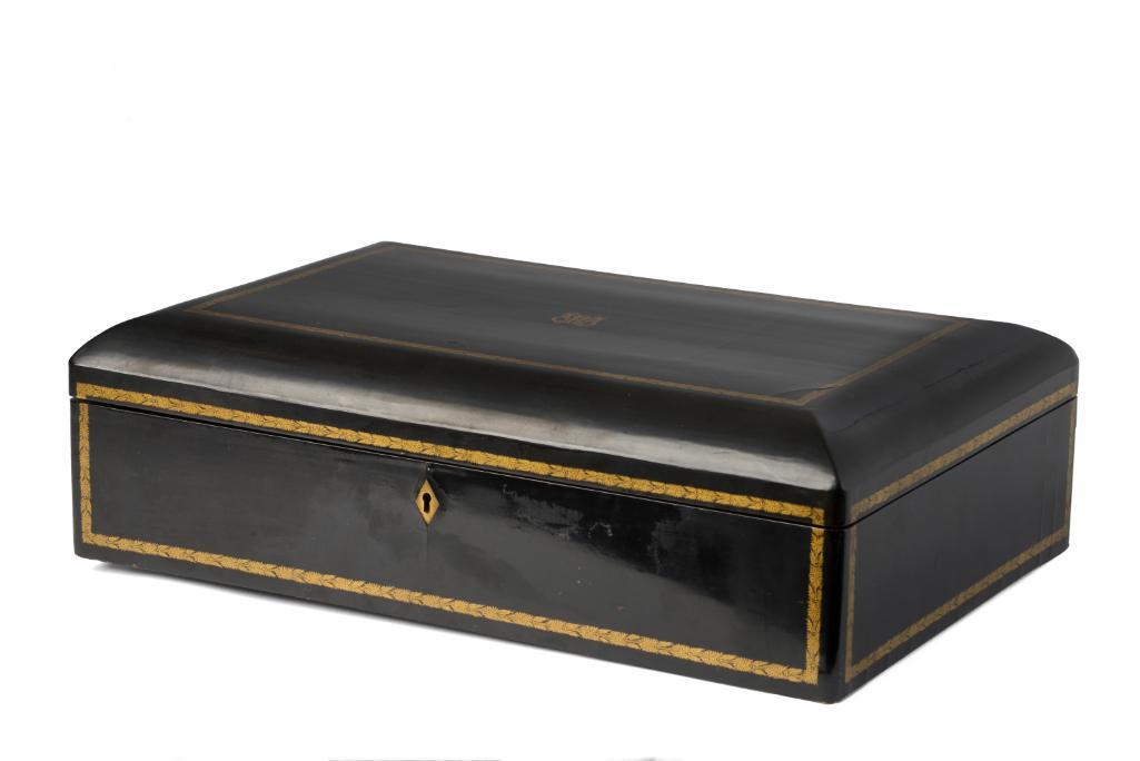 Chinese Export Lacquer Desk Box. (1 of 4)