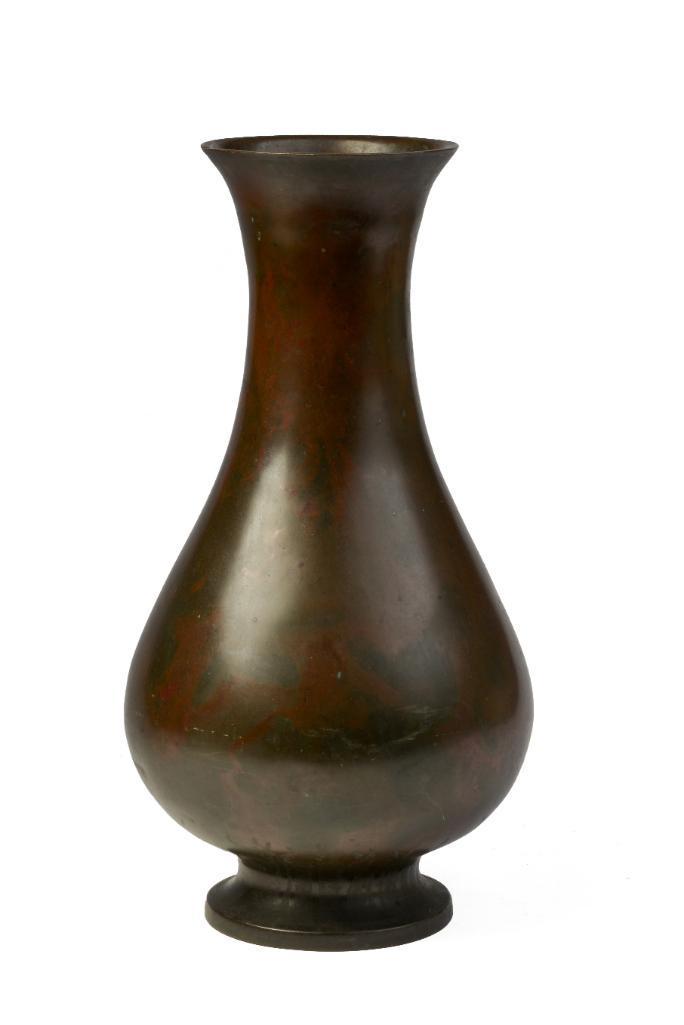Large Japanese Bronze Flower Vase. (1 of 3)