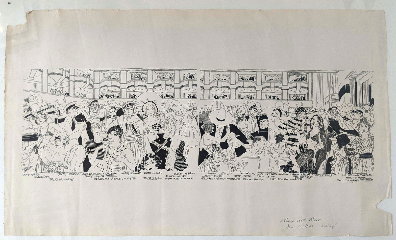 Beaux Arts Ball 1933 Illustration. (1 of 5)