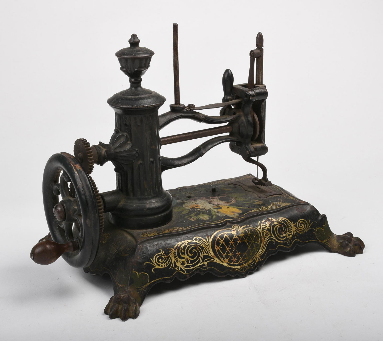 Small Hand Cranked Sewing Machine. (1 of 2)