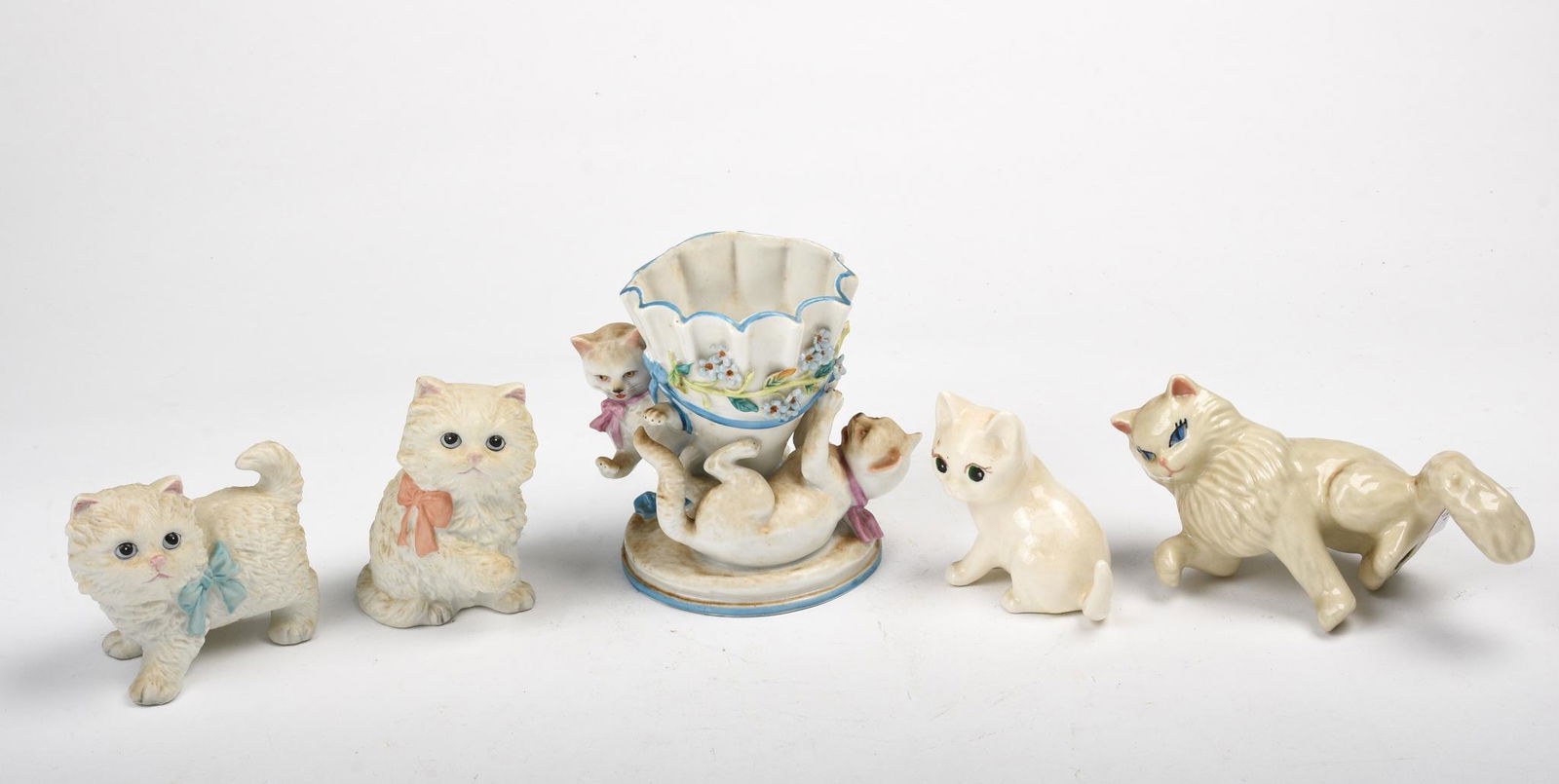Group of Porcelain Cat Figures. (1 of 2)
