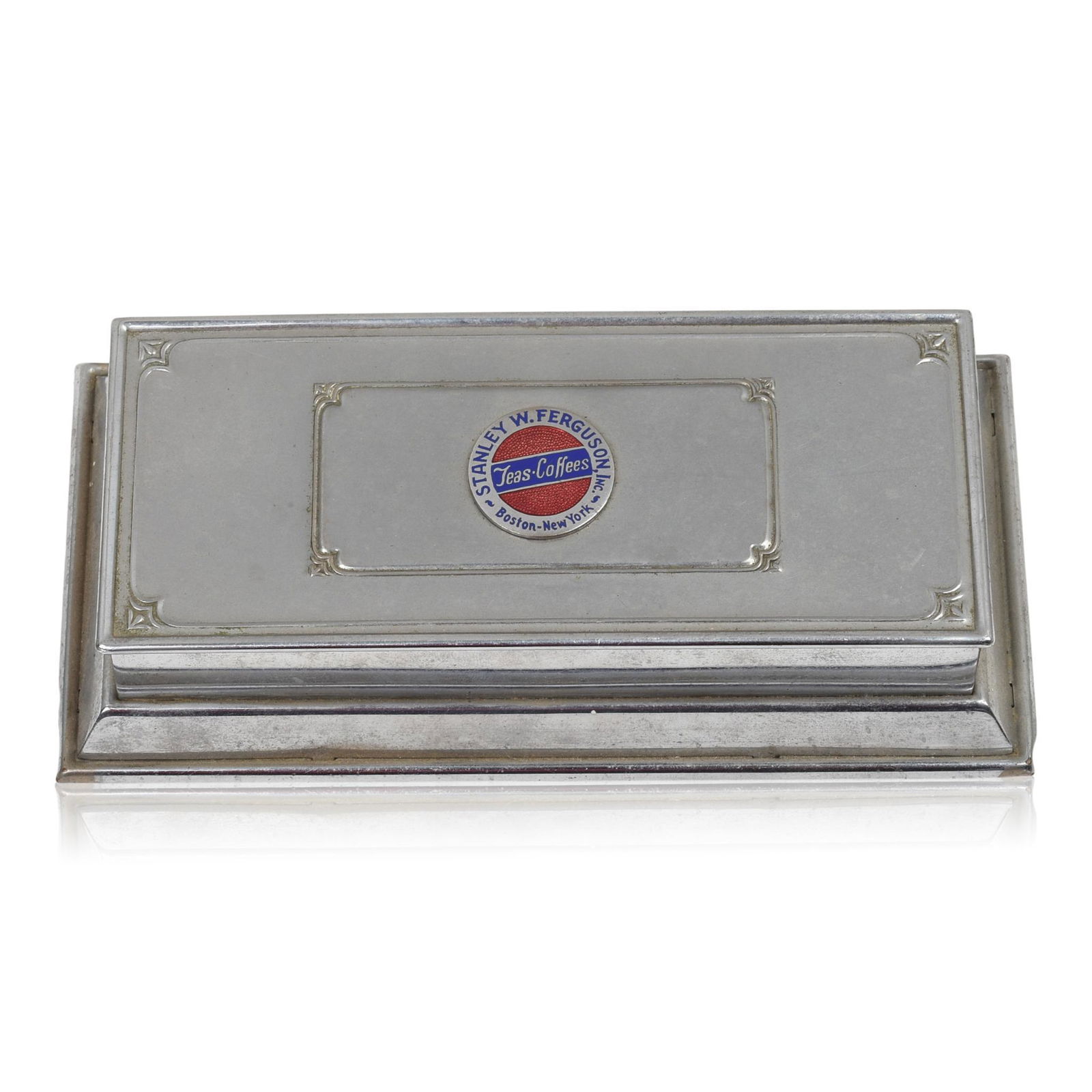 Stanley W. Ferguson Tea Box.: 7 x 3 x 1.5 inches.