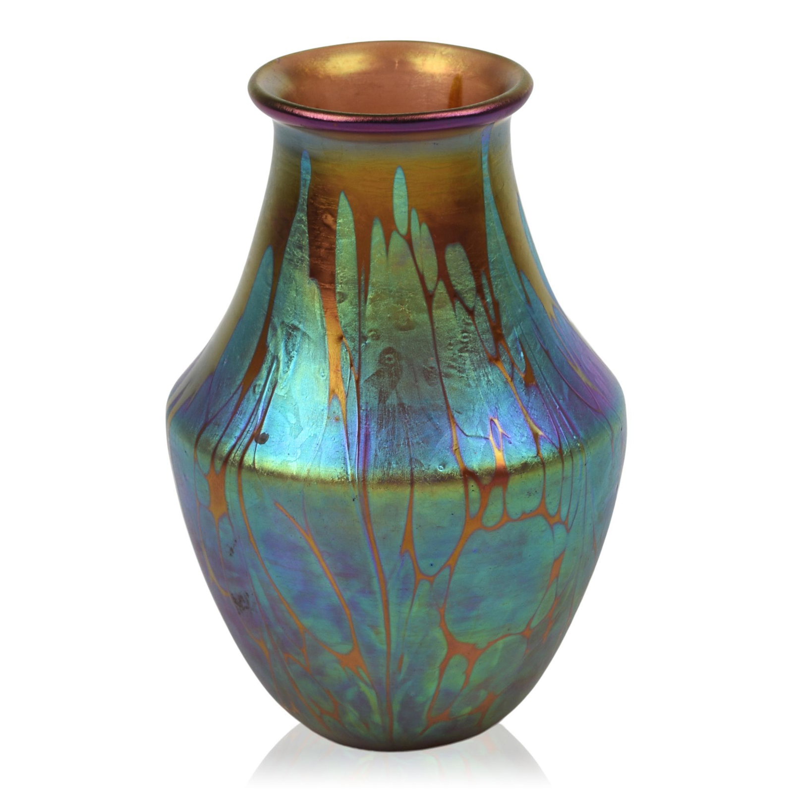 Loetz "Medici" Glass Vase, circa 1902: Height 6 inches.