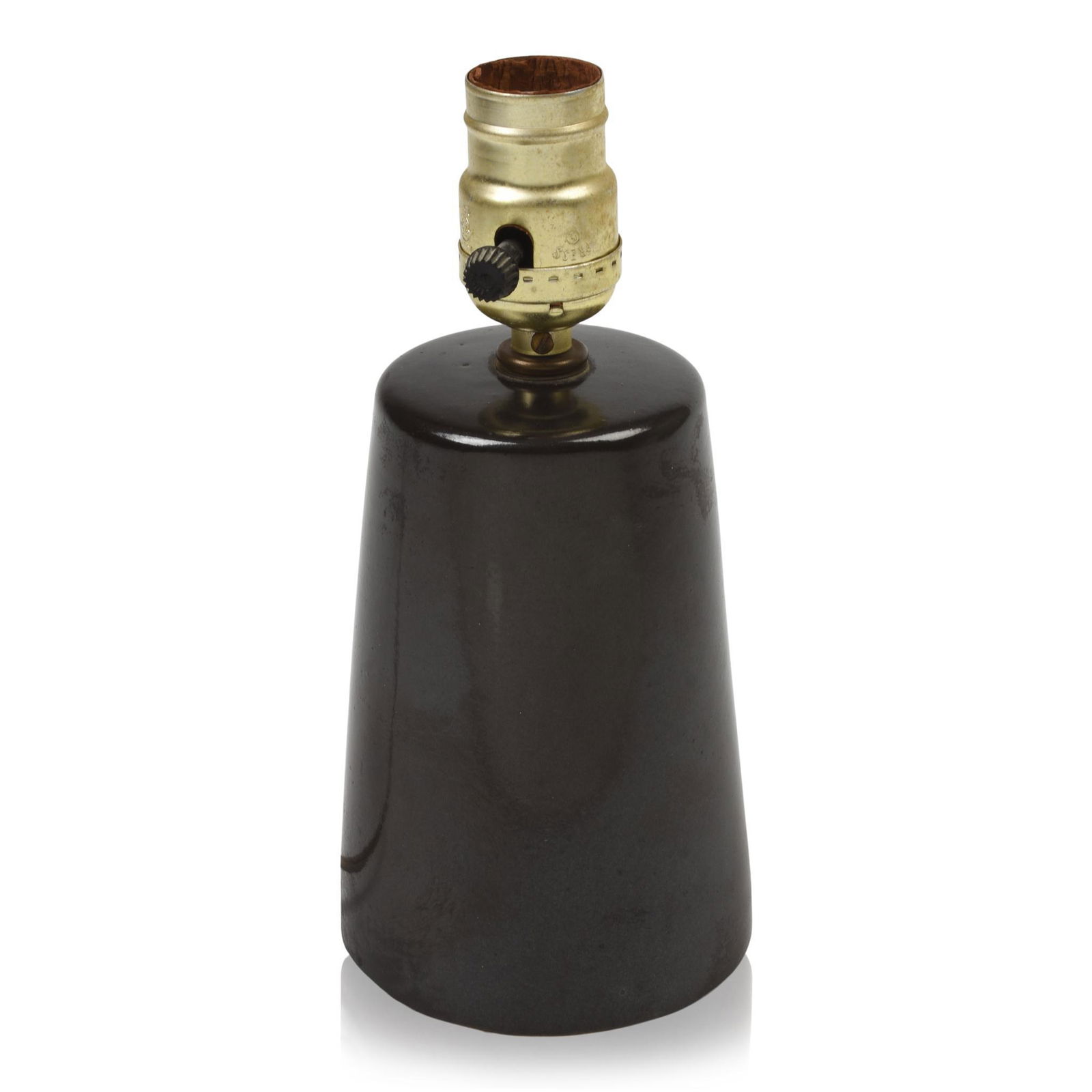 Martz Marshall Studios Ceramic Lamp: Signed, no shade, height 9.25 inches.