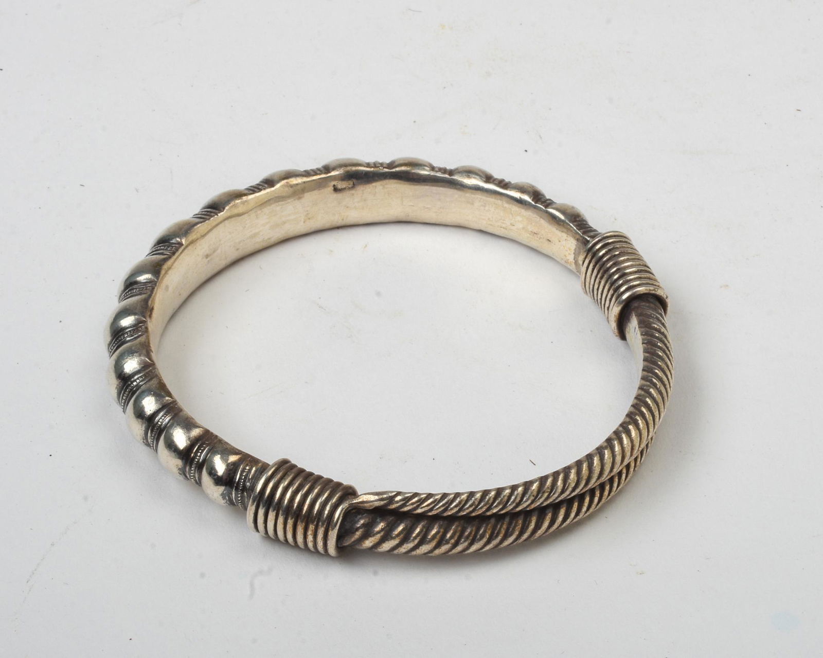 Vintage Hmong of Golden Triangle Tribal Anklet.: Signed, inside circumference 11 inches, 59 grams.