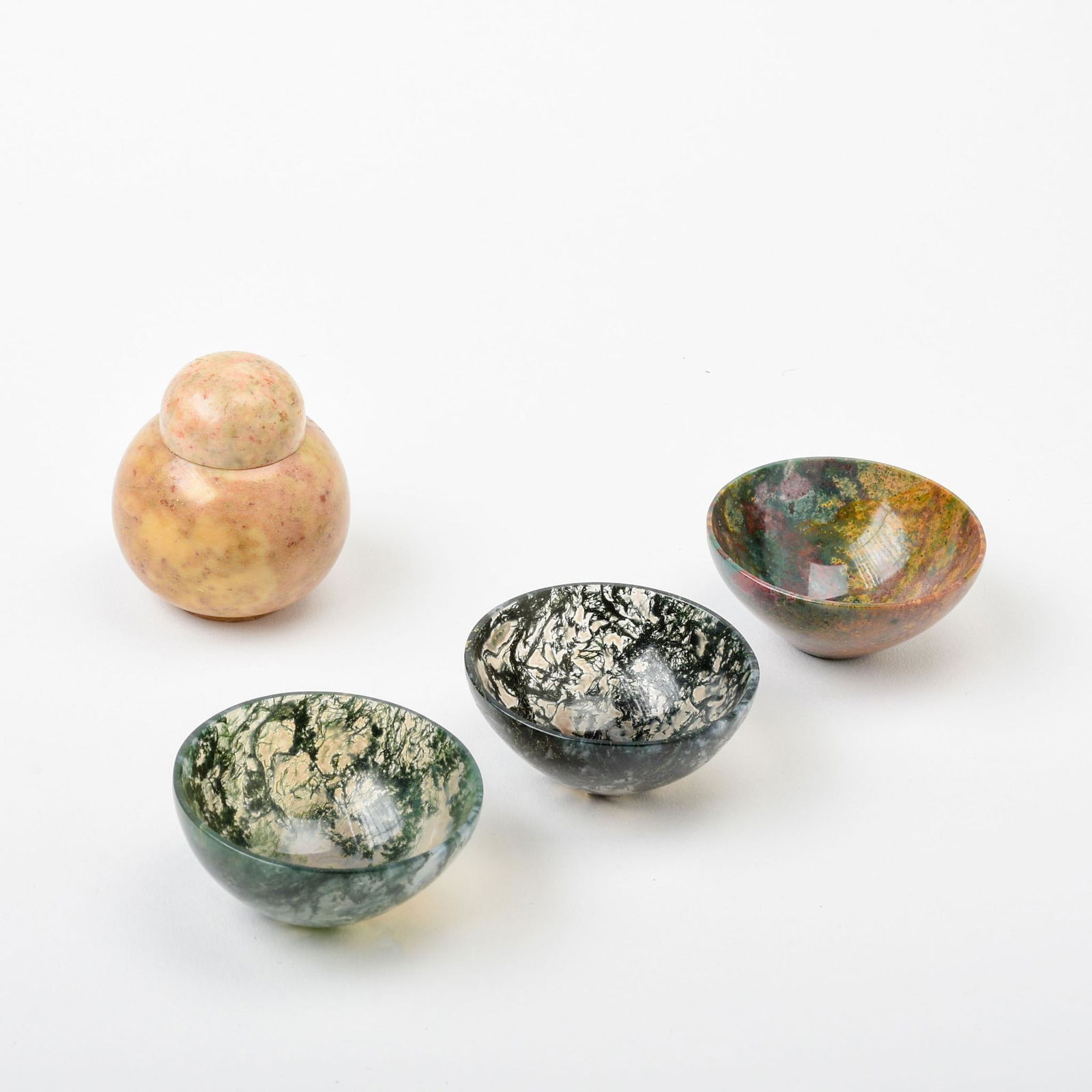 Three Carved Stone Bowls. (1 of 1)