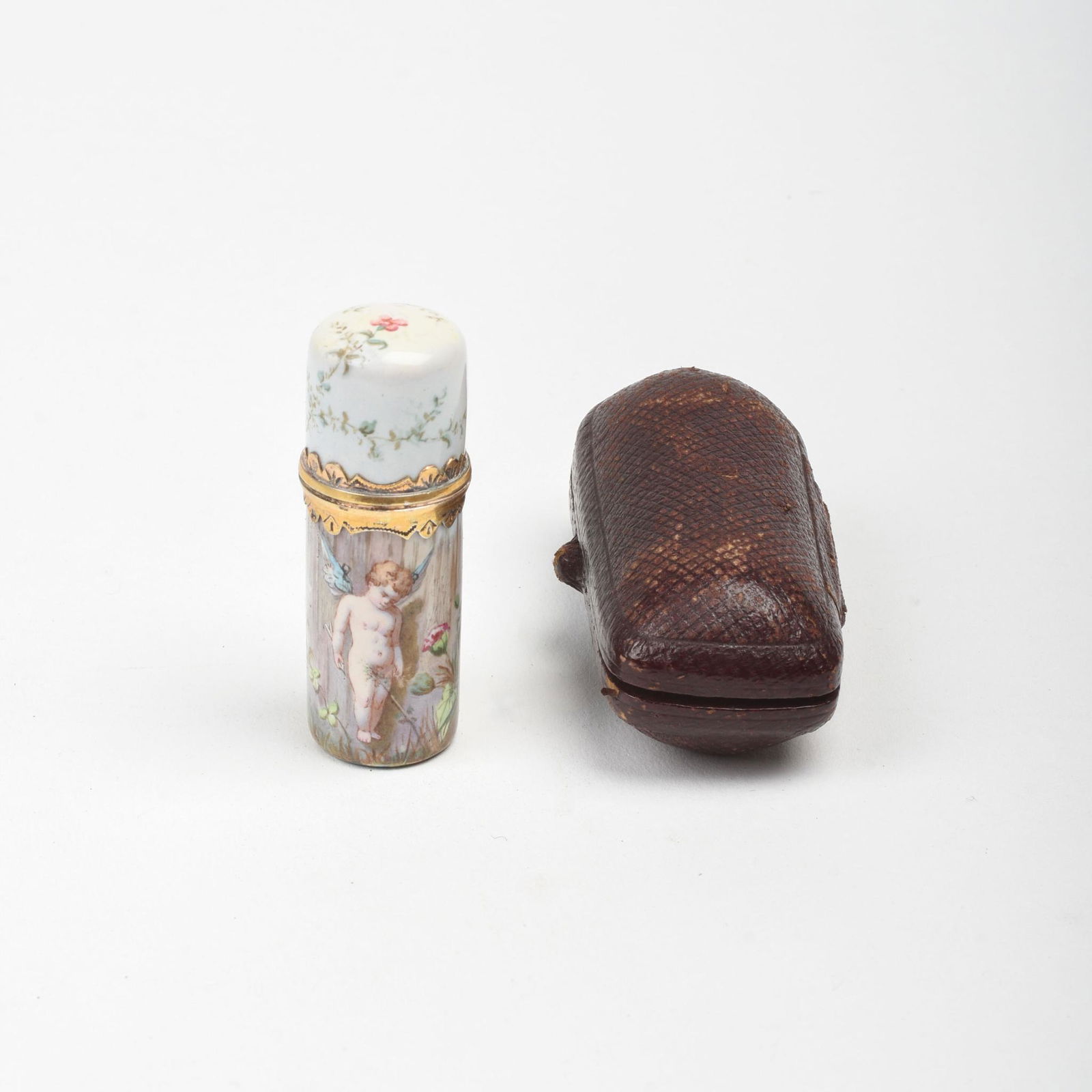 French Porcelain Enamel Perfume Bottle. (1 of 1)