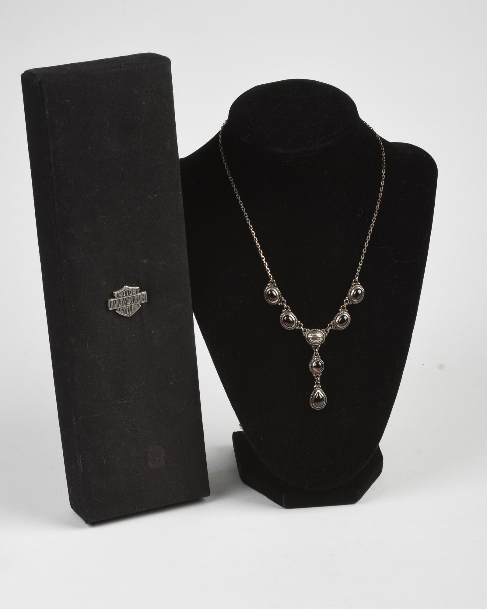 Harley Davidson 100th Anniversary Sterling & Garnet (1 of 1)